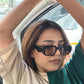 Black Rectangle Framed Sunglasses