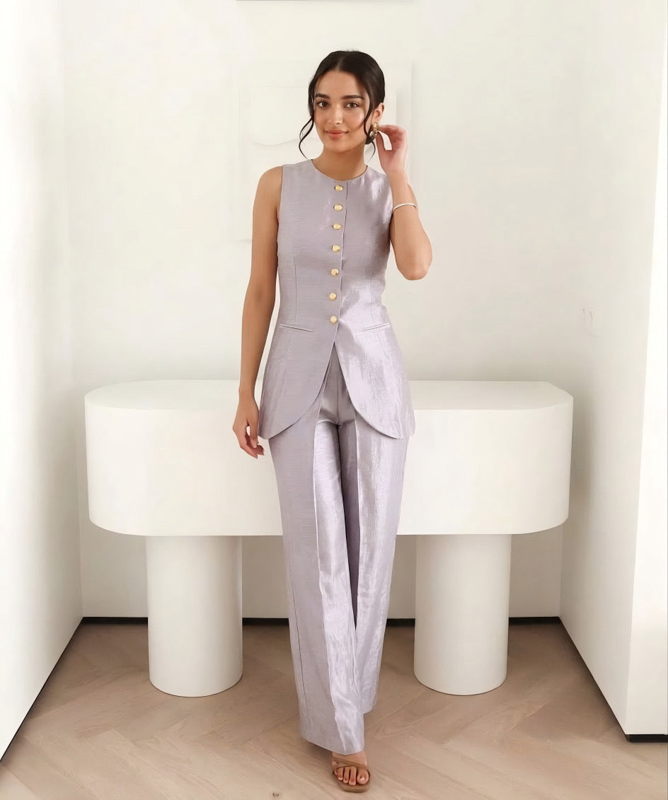 Festive Waistcoat With Layered Pants