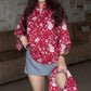 Indian Print Cotton Shirt With Bag