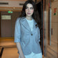Light Grey 3/4th Sleeve Blazer