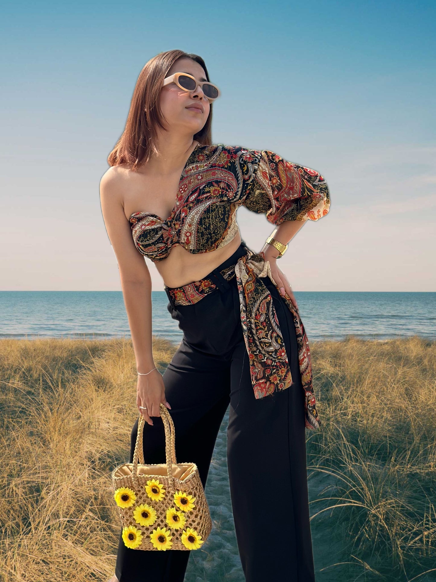 Bohemian Padded One Side Off Top