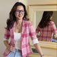Plaid Blazer With Tank Vest