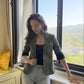 Palm Leaf Blazer With Tank Vest
