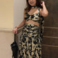 Golden Foil Skirt Set