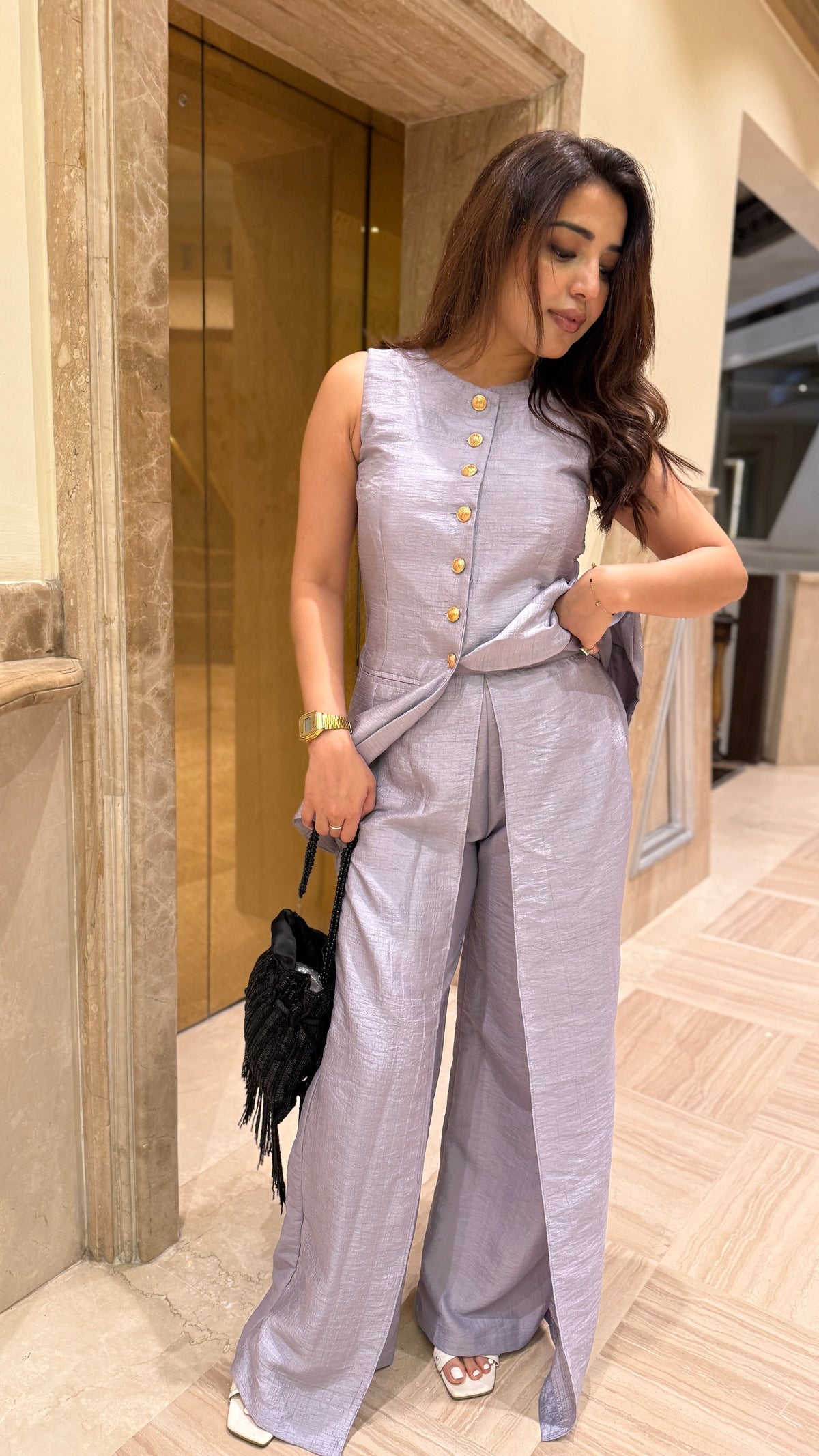 Festive Waistcoat With Layered Pants