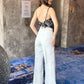 Scarf Top With White Pants