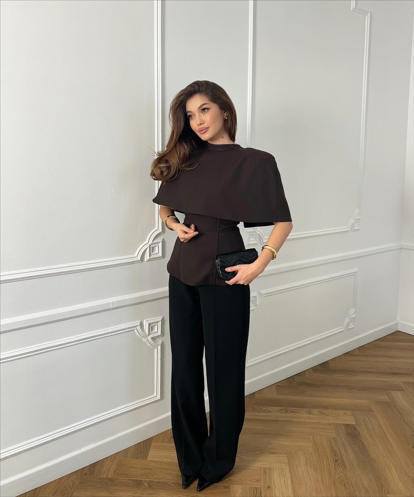 Polished Capelet Top