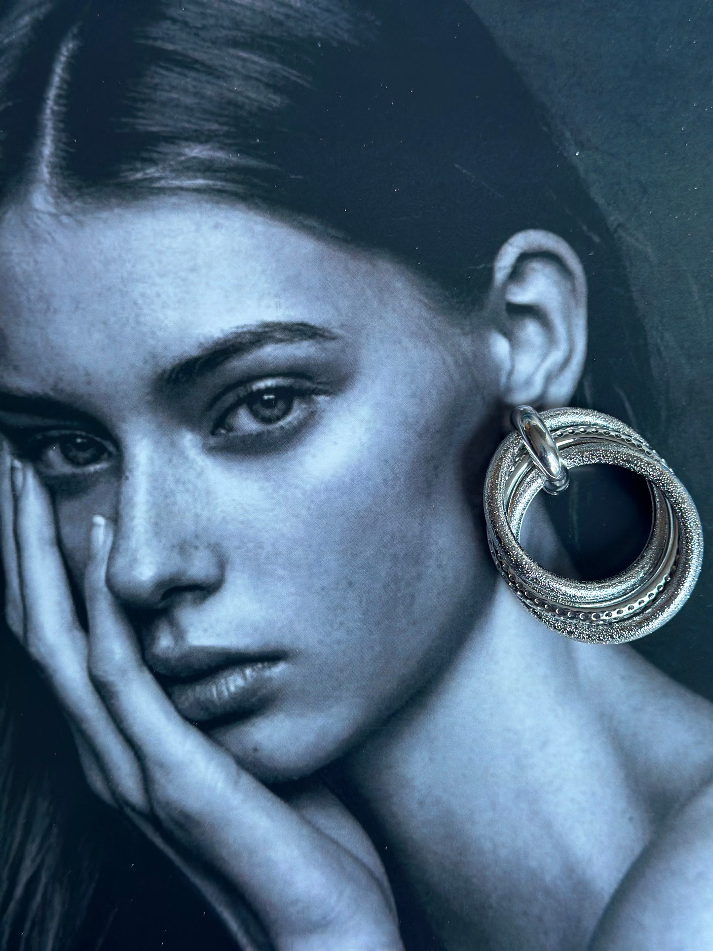 Chunky Three Layer Hoop Earring