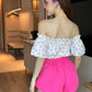 Off-Shoulder Top With Shorts