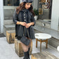 European Winter Coat With Muffler & Beret