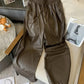 Faux Leather Drawstring Pants