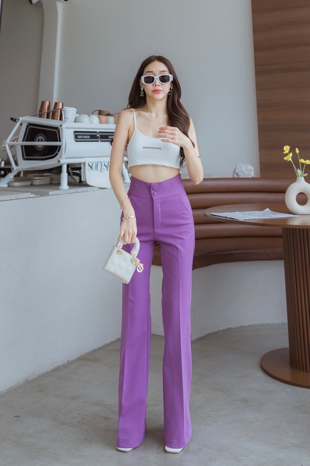 Wider Bottom High Waist Pants