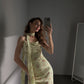 Georgette Floral Flow Dress With Scarf