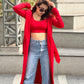 Crop Top With Long Shrug Jacket