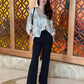 Black Wider Bottom High Waist Pants