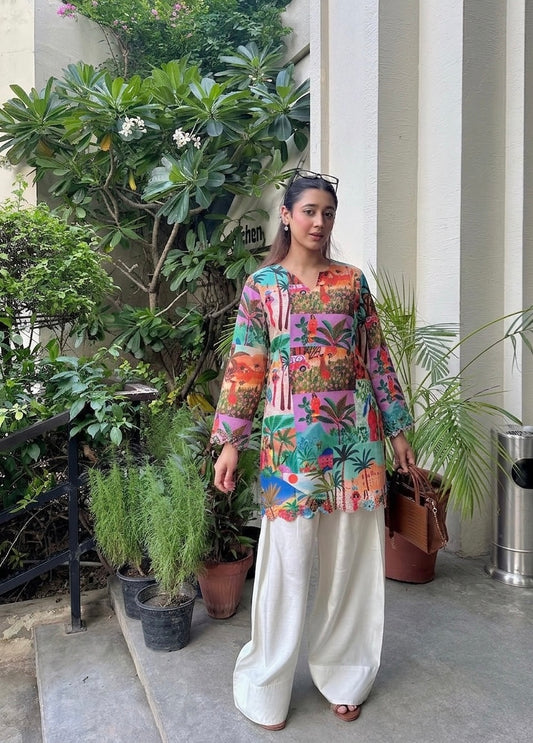 Graffiti Top With Farshi Pants
