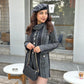 European Winter Coat With Muffler & Beret