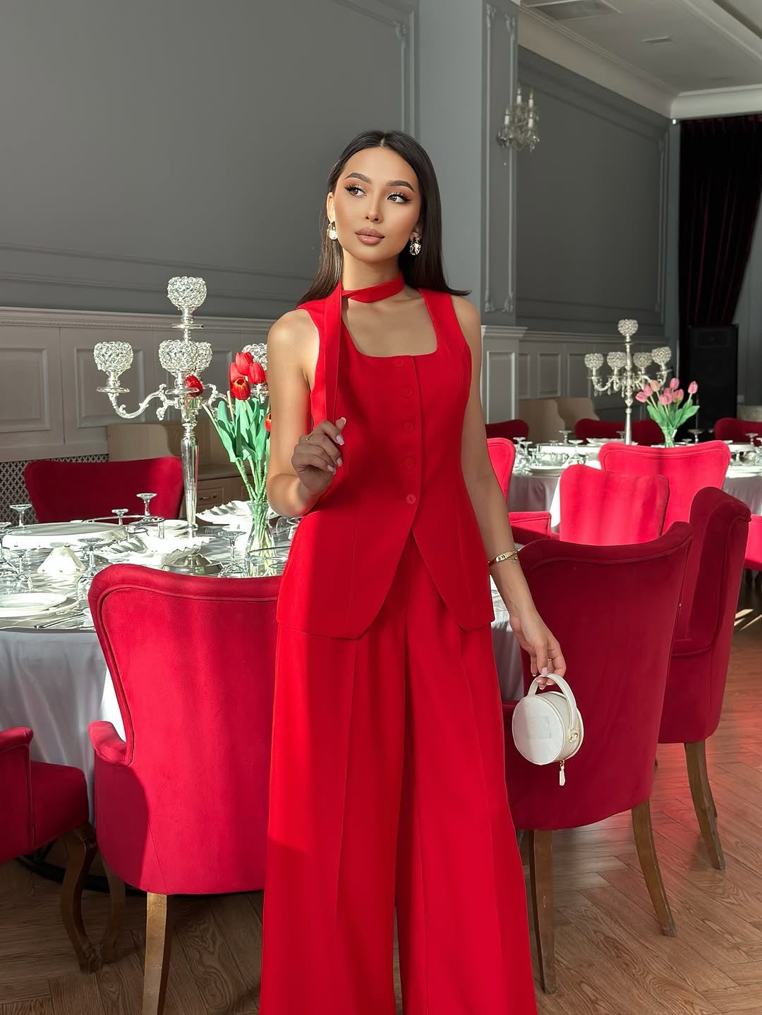 Valentine Waistcoat With Pants & Tie Scarf