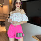 Off-Shoulder Top With Shorts