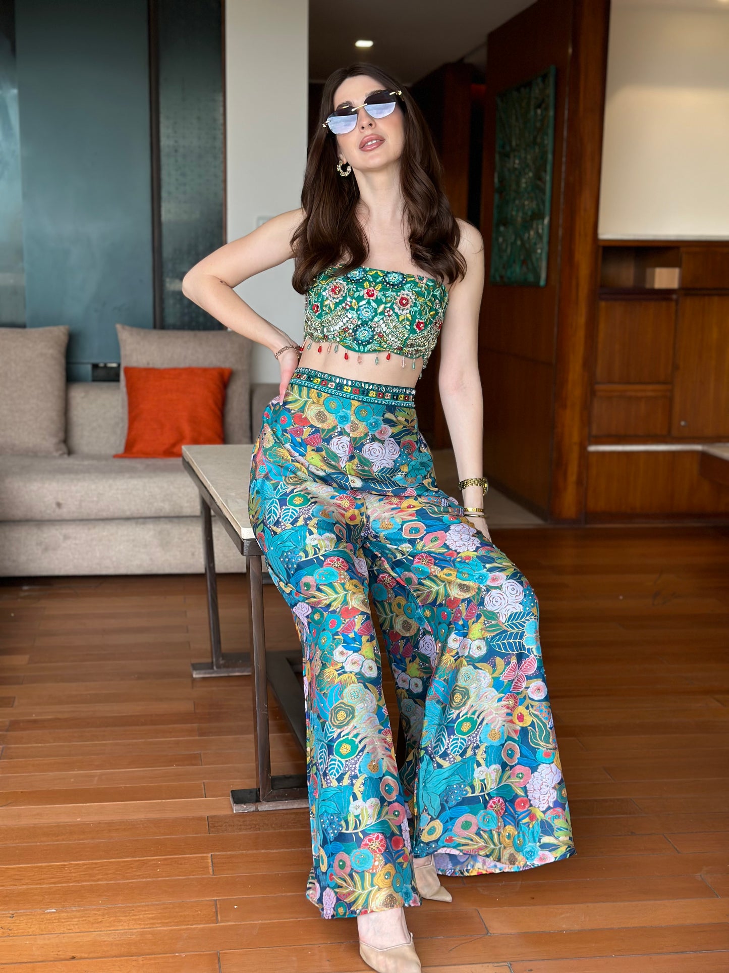 Abstract Printed Festival Fusion Co-ordinates