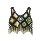 Crochet Fringe Knitwear Top