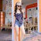 Vintage Print Scarf Tops