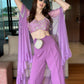 High Corset Waist Wide Leg Pants