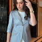 Light Grey 3/4th Sleeve Blazer