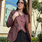 Checked Blazer With Waist Coat