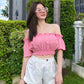 Off-Shoulder Top With Shorts