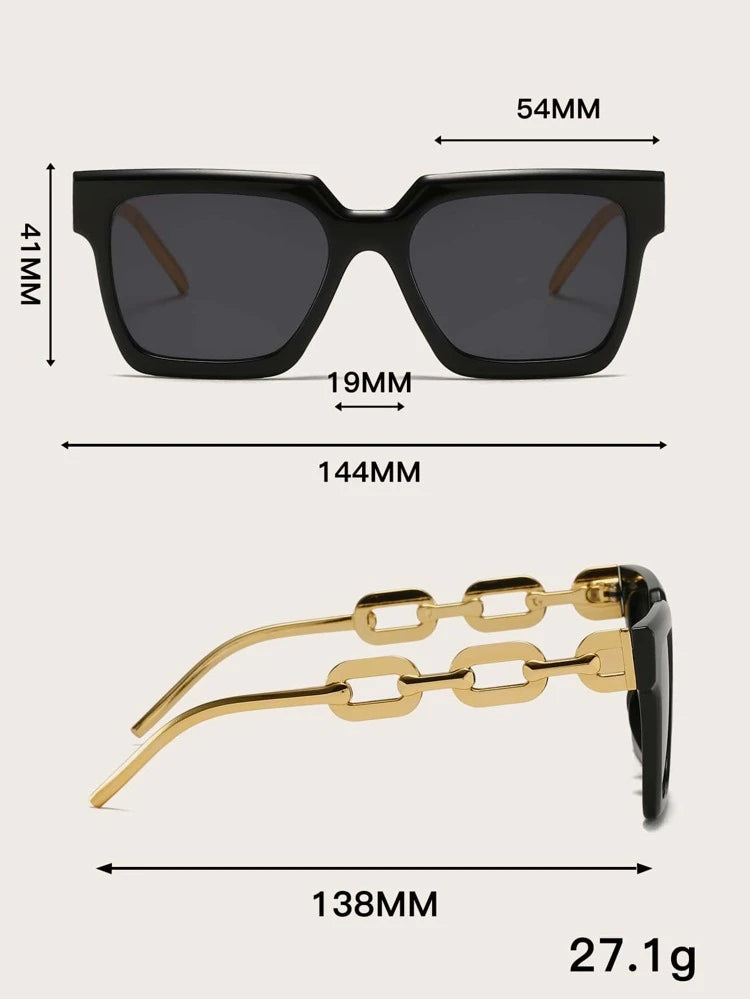 Golden Chain Oversized Glasses