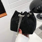 StyleAsh Mini Rhinestone Chain Bucket Bag