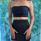 Mesh Embroidered Tunic Top With Skirt