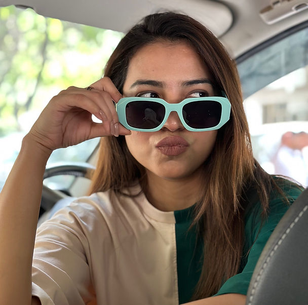 Pastel Green Framed Rectangular Glasses