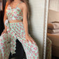 Printed Hearts Satin Plisse Co-ords