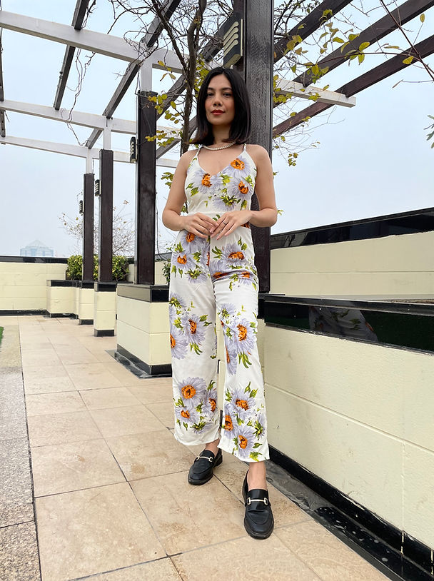 Floral Backless Jumpsuit