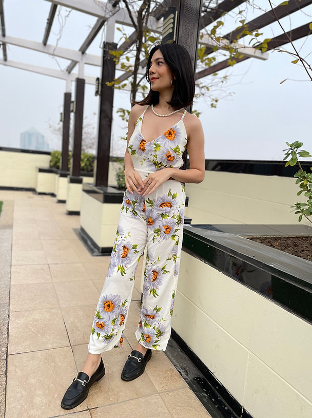 Floral Backless Jumpsuit