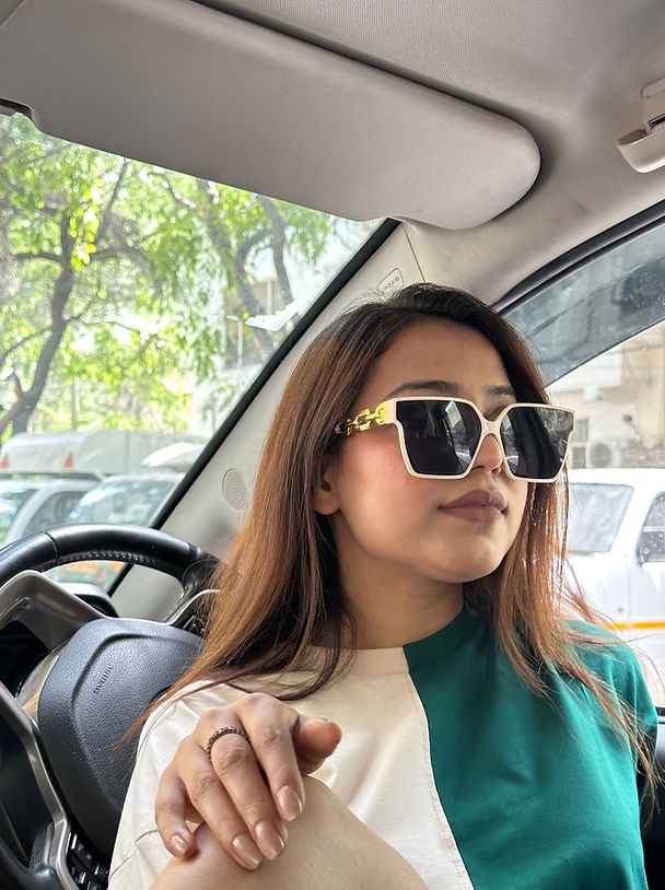 Golden Chain Oversized Glasses