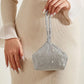 Combo Deal: Silver Rhinestone Bag With Vintage Belt