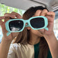 Pastel Green Framed Rectangular Glasses