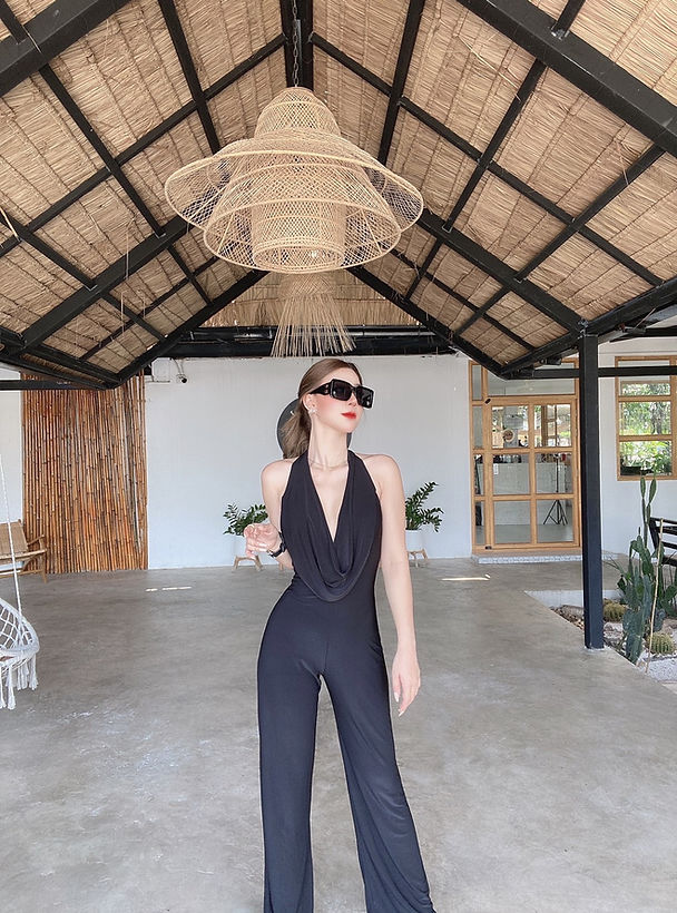 Padded Backless Jumpsuit