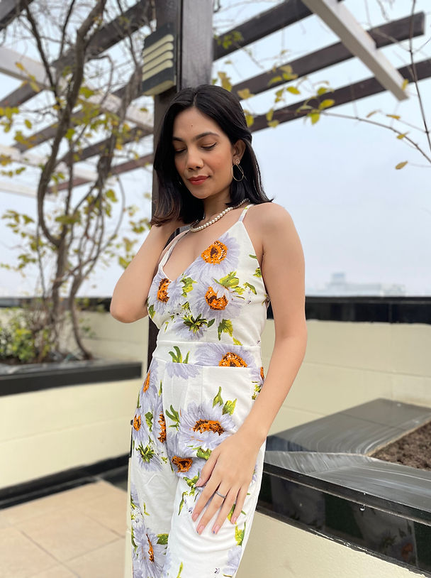 Floral Backless Jumpsuit