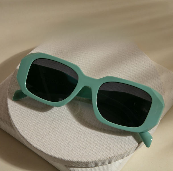 Pastel Green Framed Rectangular Glasses