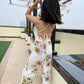 Floral Backless Jumpsuit