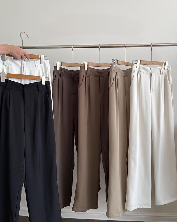Basic Shirts With High Waist Corporate Pants