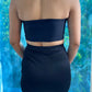 Mesh Embroidered Tunic Top With Skirt