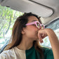 Rectangle Pink Frame Fashion Glasses