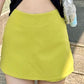 High Waist Mini Skirt With Attached Shorts