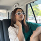 White Frame Round Sunglasses