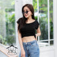 Basic Crop Knot Tee